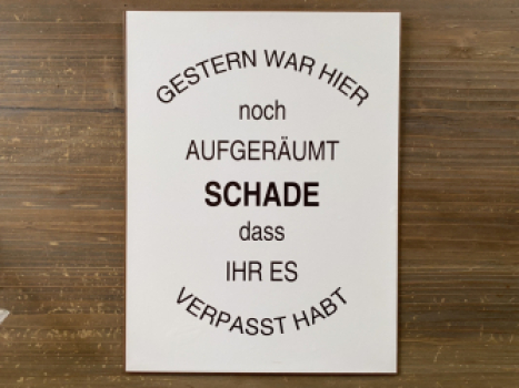 Blechschild