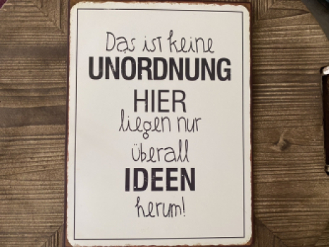 Blechschild