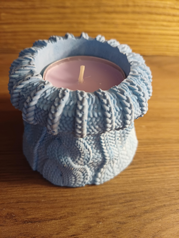 Kerzenständer Strick Resin