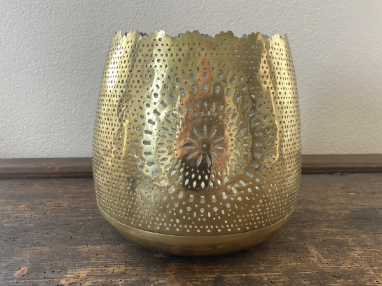 Windlicht gold gross