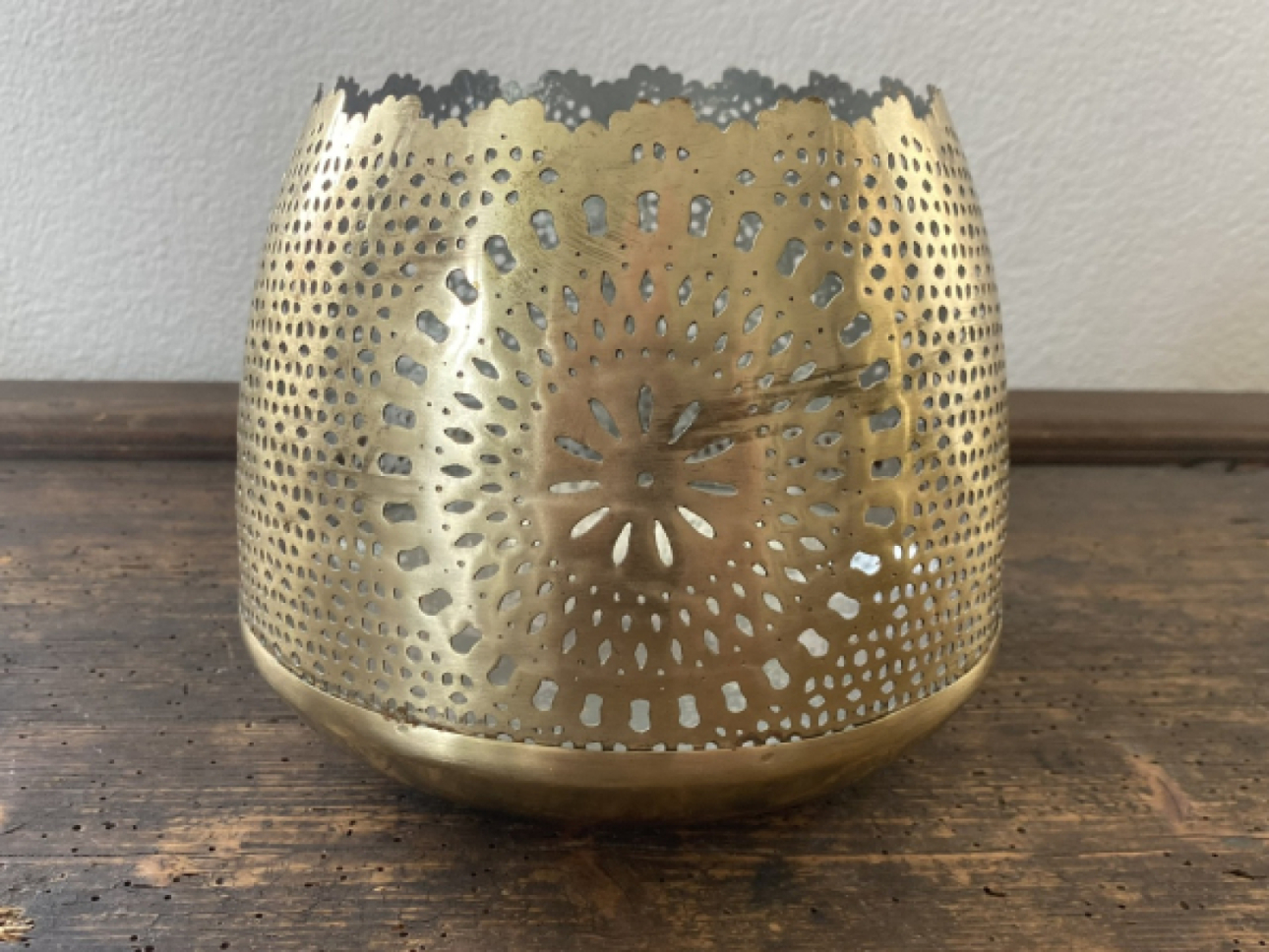 Windlicht gold mittel